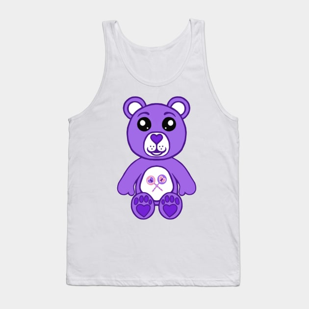 Purple Warrior Bear 2.0 Tank Top by CaitlynConnor